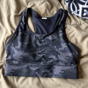 fabletics camo sports bra